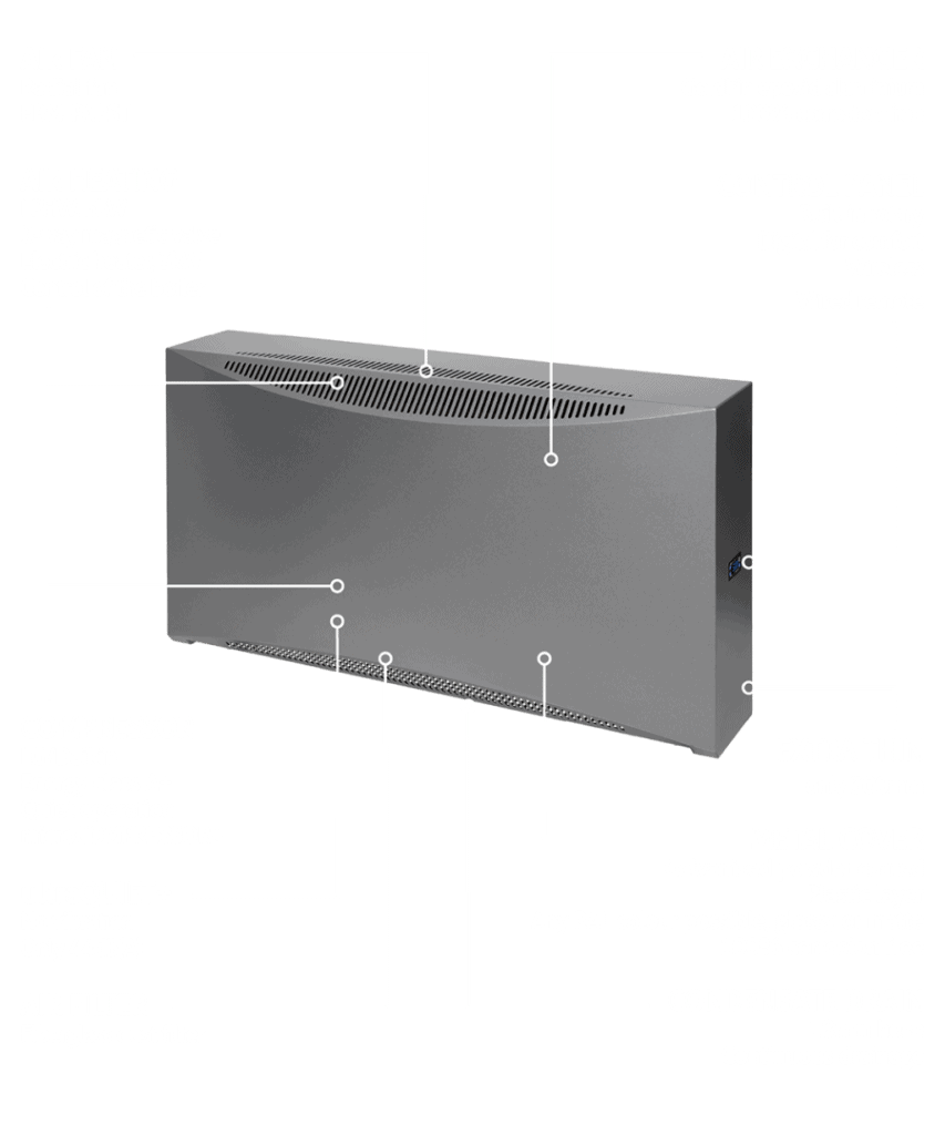 DRY 500 wall mount dehumidifier for swimming pools.